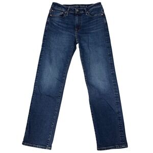 American‎ Eagle Mens Airflex+ Dark Wash Straight Leg Jeans Size 30x32